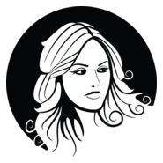 Girl Circle Design Logo PNG Vector