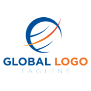 Global blue and orange Logo PNG Vector