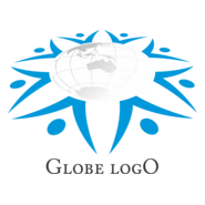 Globe People Work Logo PNG Vector