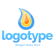 Glossy Flame Logo PNG Vector
