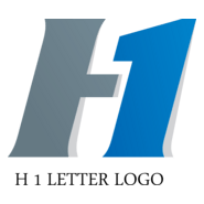 H1 Letter Logo PNG Vector