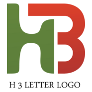 H3 Letter Logo PNG Vector