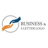 Hand Business Letter Logo PNG Vector