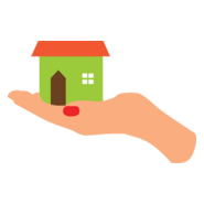 Hand Holding House Logo PNG Vector