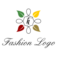 Hotel Fashion Leaf Logo PNG Vector