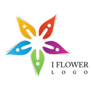 I Letter Colour Leaf Logo PNG Vector