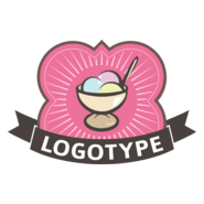 Ice Cream Sundae Logo PNG Vector