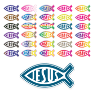 Jesus Fish symbol Logo PNG Vector