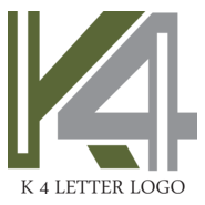 K4 Letter Logo PNG Vector