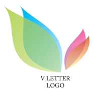 Leaf Letter Logo PNG Vector