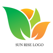 Leaf Sunrise Logo PNG Vector