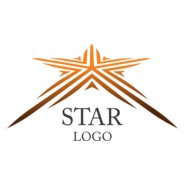 Line Star Logo PNG Vector