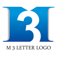 M3 Letter Logo PNG Vector