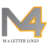 M4 Letter Logo PNG Vector