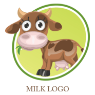 Milk Cow Drink Logo PNG Vector