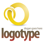 Modern Yellow Infinity Logo PNG Vector