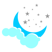 Moon Star Logo PNG Vector