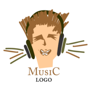 Music Phone Head Fashion Logo PNG Vector