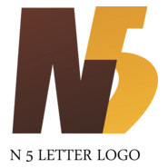 N5 Letter Logo PNG Vector