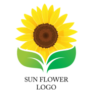 Nature Sun Flower Yellow Logo PNG Vector