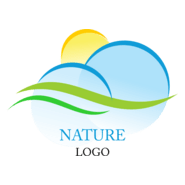 Nature Sun Green Sky Logo PNG Vector