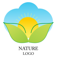 Nature Sunrise Green Logo PNG Vector