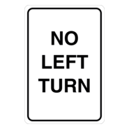 No left turn Logo PNG Vector