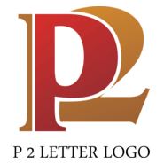 P2 Letter Logo PNG Vector