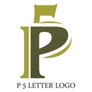 P5 Letter Logo PNG Vector