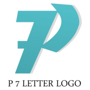 P7 Letter Logo PNG Vector