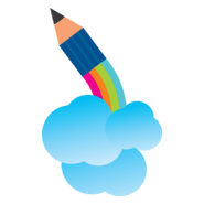 Pencil Rocket Logo PNG Vector