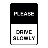 Please drive slowly Logo PNG Vector