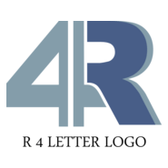 R4 Letter Logo PNG Vector