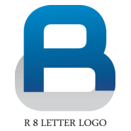 R8 Letter Logo PNG Vector
