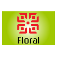 Red Ornamental Floral Logo PNG Vector