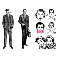 Retro People Designs Logo PNG Vector