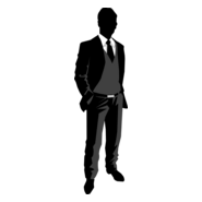 Silhouette Man Logo PNG Vector