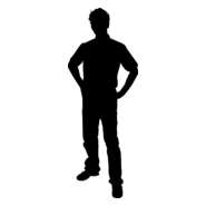Silhouette Man Logo PNG Vector