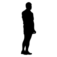 Silhouette Man Logo PNG Vector