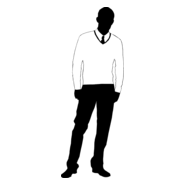 Silhouette Man Logo PNG Vector