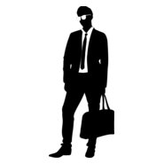 Silhouette Man Logo PNG Vector