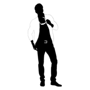 Silhouette Man Logo PNG Vector