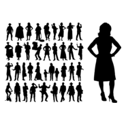 Silhouette Pack Logo PNG Vector