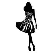 Silhouette Woman Logo PNG Vector