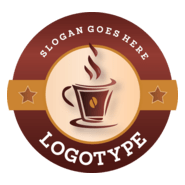 Sketchy Coffee Cup Logo PNG Vector