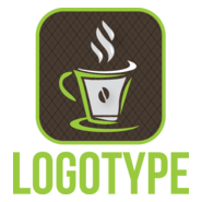 Sketchy Coffee Cup Logo PNG Vector