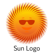 Sun Glass Art Logo PNG Vector