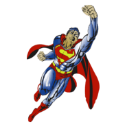 Superman flying Logo PNG Vector