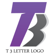 T3 Letter Logo PNG Vector