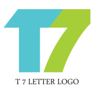 T7 Letter Logo PNG Vector